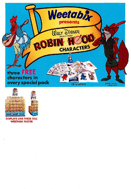 1974 Weetabix Robin Hood shop display information (1)