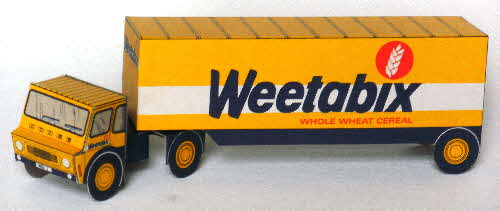 1980s Weetabix Lorry cut out WBX 2 & send away model Weetabix lorry done