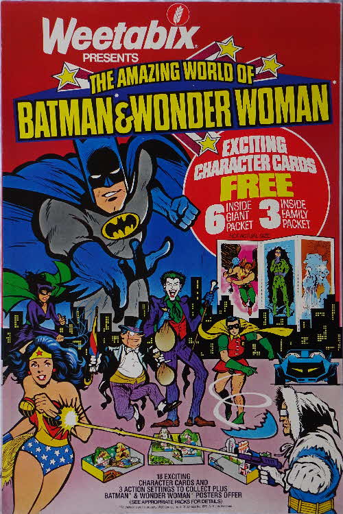 1979 Weetabix Amazing Batman & Wonderwoman Cards Shop Poster