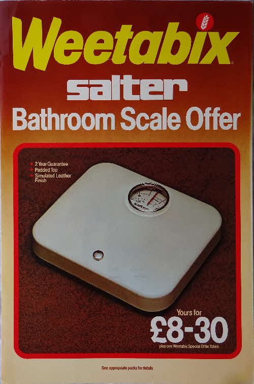 1979 Weetabix Salter Bathroom Scales Shop Display