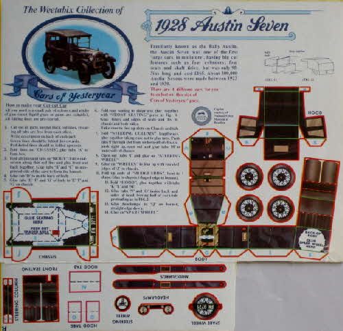 1977 Weetabix Cars of Yesteryear 1928 Austin Seven