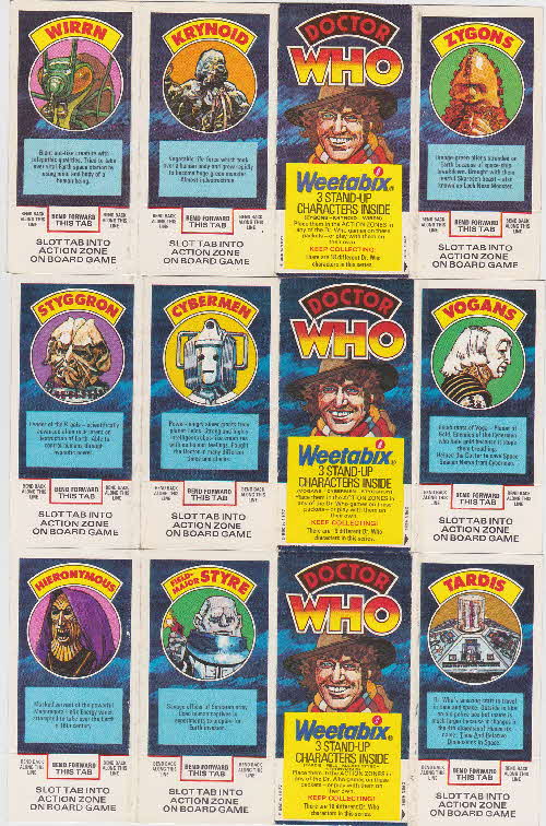 1977 Weetabix Dr Who Action Game 2 back