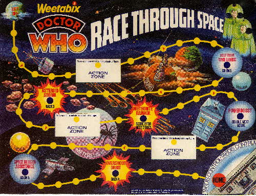 1977 Weetabix Dr Who Action Game Race through Space