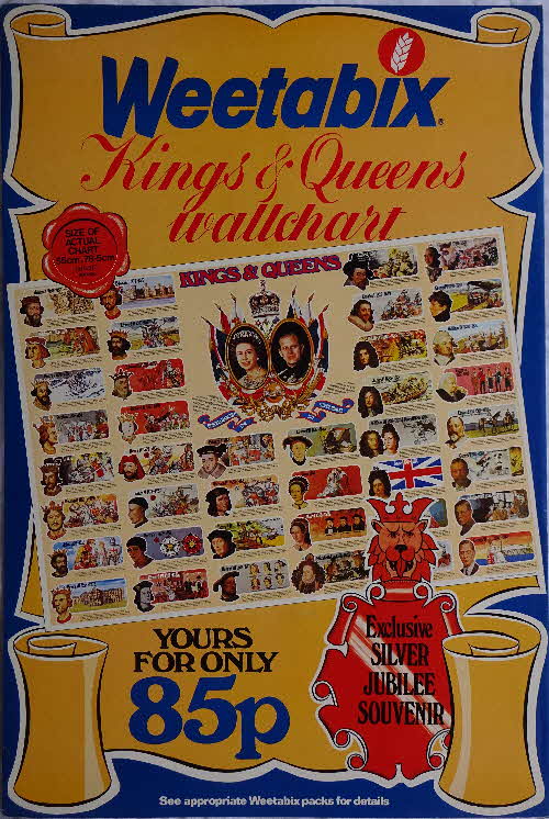 1977 Weetabix Kings & Queens Poster - Shop Poster