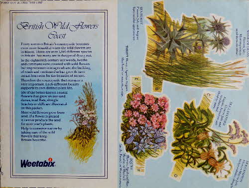 1979 Weetabix Naturecare Picture - Britsh Wild Flowers Coast