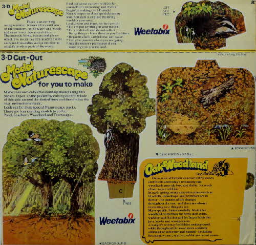 1977 Weetabix Model Naturescape Woodland