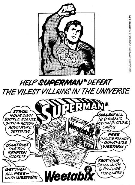 1978 Weetabix Superman Action Cards