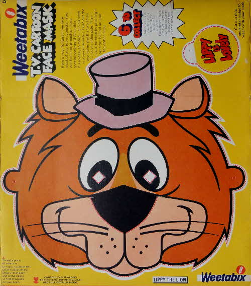 1977 Weetabix TV Cartoon Faces Lippy Lion (1)
