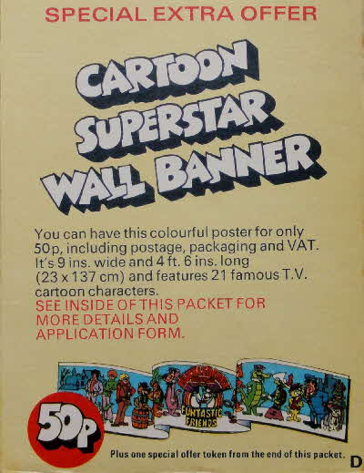 1977 Weetabix TV Cartoon Faces Wall Banner 2