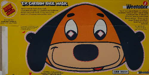 1977 Weetabix TV Cartoon Masks Augie Doggie