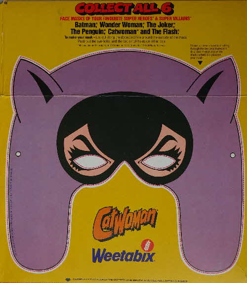1980 Weetabix Batman Facemasks - Catwoman
