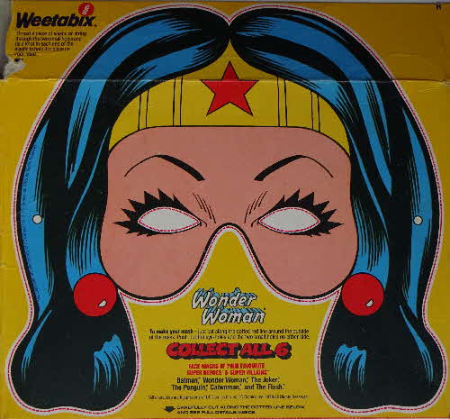 1980 Weetabix Batman Facemasks - Wonderwoman