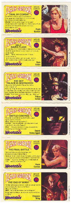 1981 Weetabix Flash Gordon Cards 2back