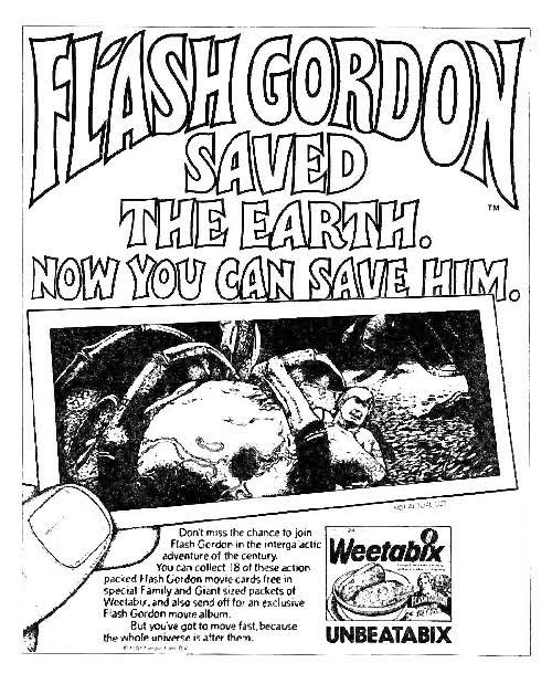 1981 Weetabix Flash Gordon cards