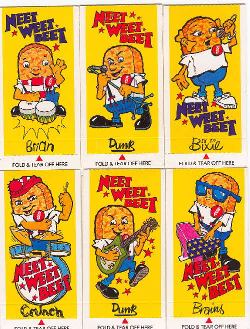 1983 Weetabix Neet Weet Band cards