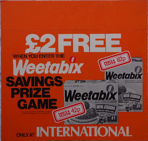1981 Weetabix Premium Savings Bond Game Shop Display (2)