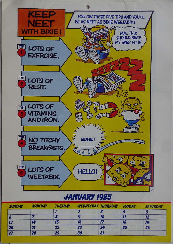 1985 Weetabix Weetagang Calendar (2)