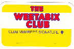 1983 Weetabix Club members card