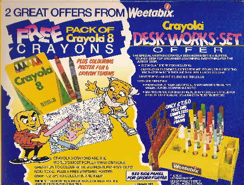 1988 Weetabix Crayola Crayons