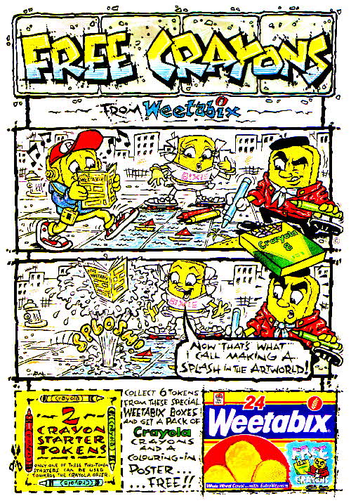 1988 Weetabix Crayola crayons & poster