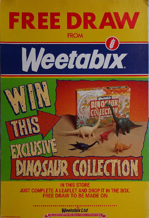 1989 Weetabix Dinosaur Collection Shop Poster