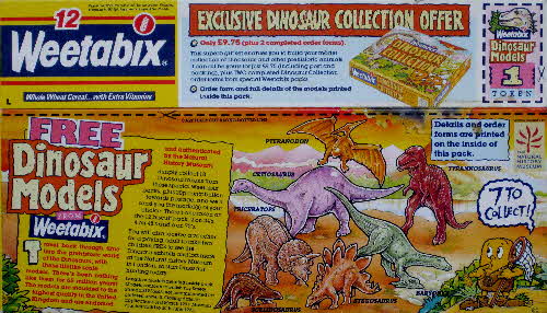 1989 Weetabix Dinosaur Collection