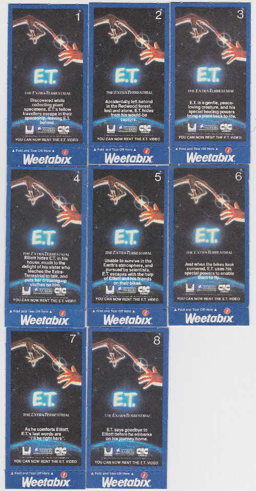 1988 Weetabix ET Video sticker reverse