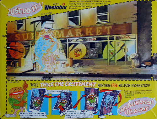 1986 Weetabix Weetagang Just Do It Supermarket scene