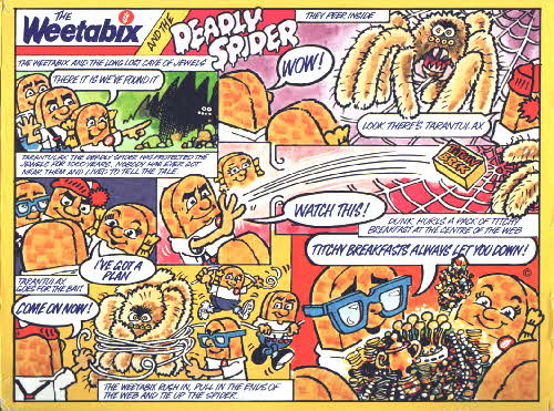 1986 Weetabix Scarey Stickers Spider