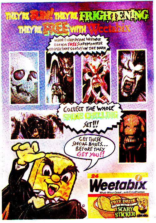 1986 Weetabix Scary Stickers1