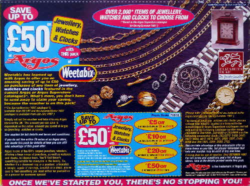 1997 Weetabix Argos £50 savings