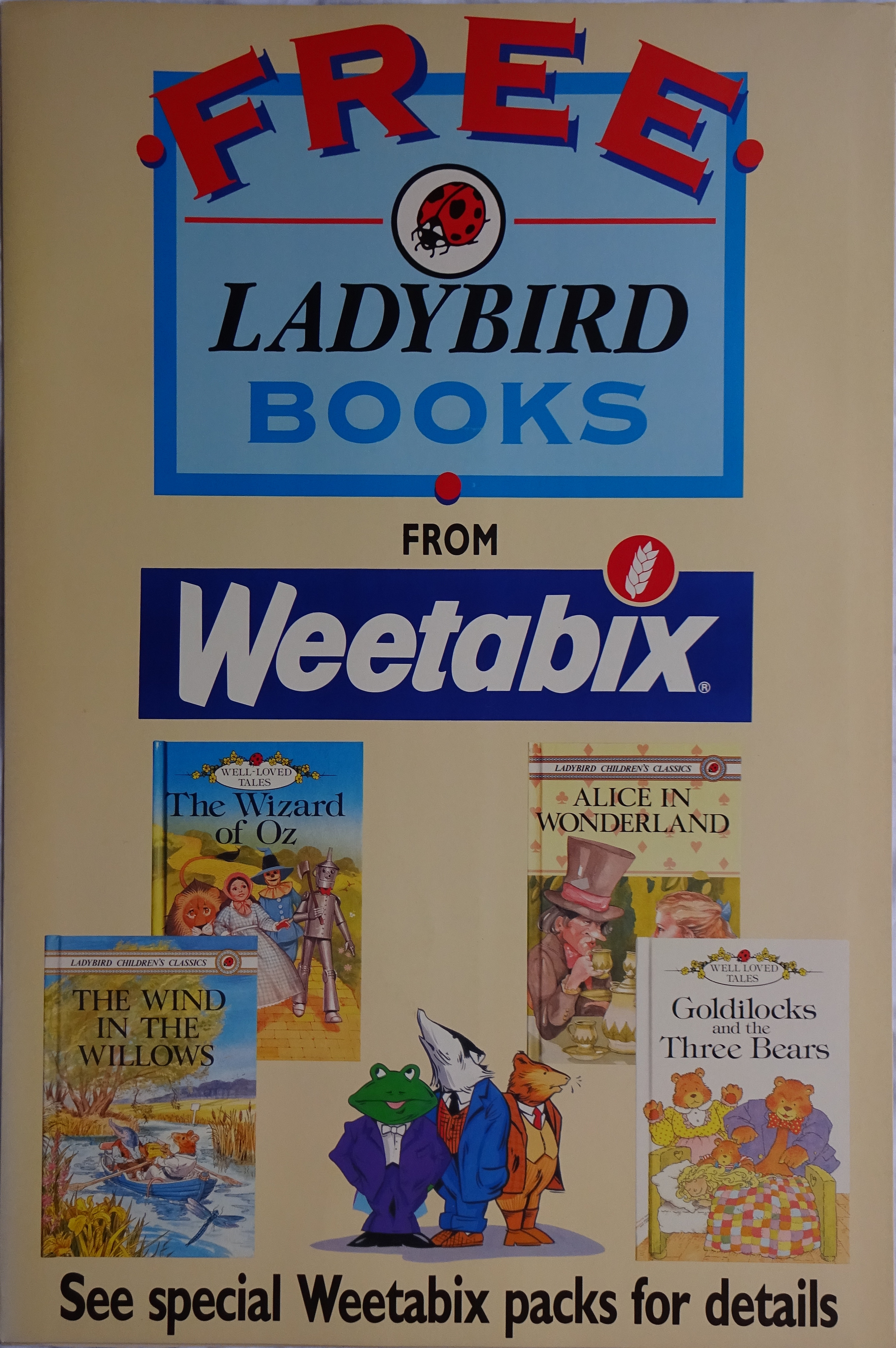 1990 Weetabix Ladybird Book Shop Poster