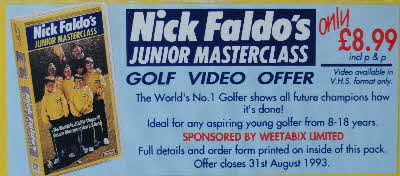 1995 Weetabix Puffin Books & Nick Faldo golf video