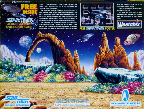 1995 Weetabix Star Trek Action Stickers Alien Planet
