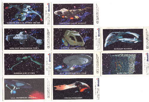 1995 Weetabix Star Trek Stickers back