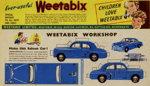 1953 Weetabix workshop series 1 Saloon Car (2)