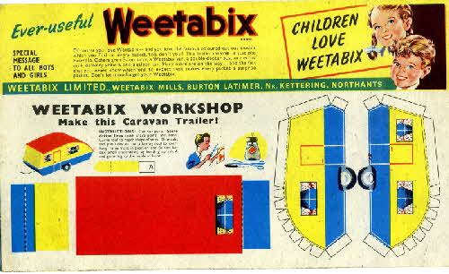 1955 Weetabix Workshop Series 1 Caravan Catering pack