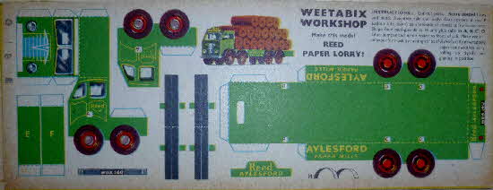 1955 Weetabix Workshops Series 7 Paper Lorry