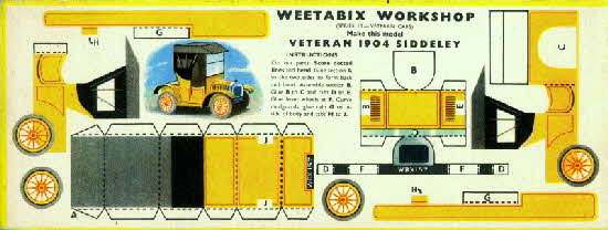 Weetabix workshop series 10 Veteran 1904 Siddeley
