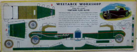1950s Weetabix Workshop Series 11 Alvis