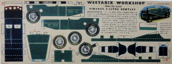Weetabix Workshop Vintage Cars Series 11 3 Litre Bentley