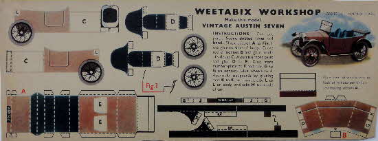 Weetabix Workshop Vintage Cars Series 11 Austin Seven