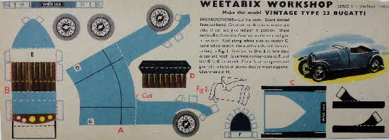 Weetabix Workshop Vintage Cars Series 11 Type 23 Bugatti