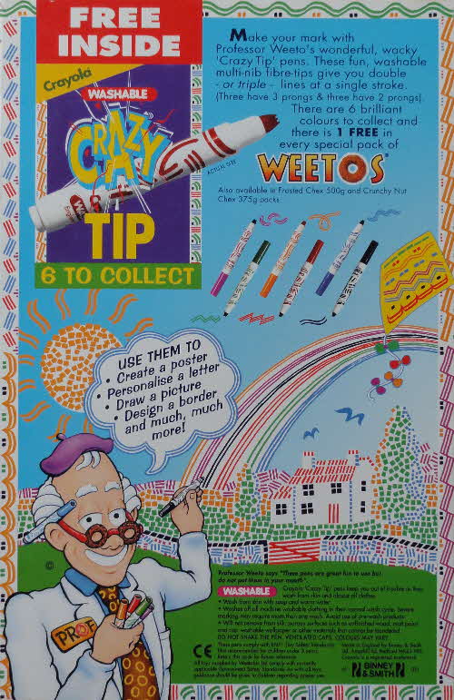 1996 Weetos Crayola Crazy Tip Pens