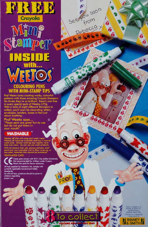 1996 Weetos Crayola Mini Stampers
