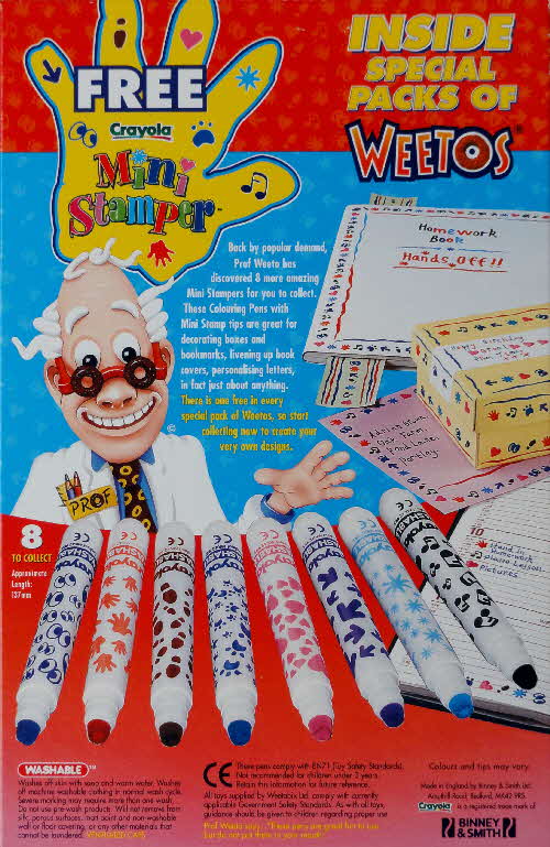 1997 Weetos Crayola Mini Stampers