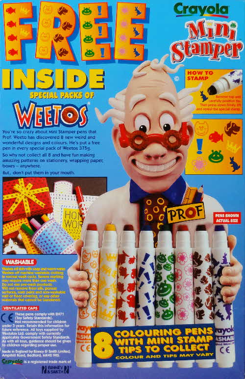 1998 Weetos Crayola Mini Stampers