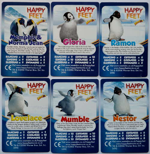 2006 Weetos Happy Feet Movin Movies Card (2)