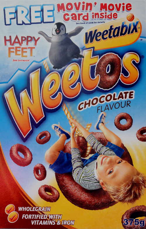 2006 Weetos Happy Feet Movin Movies Card front (2)