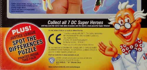 2003 Weetos Justice League Spinning Pencil Topper - Spot Difference Puzzle